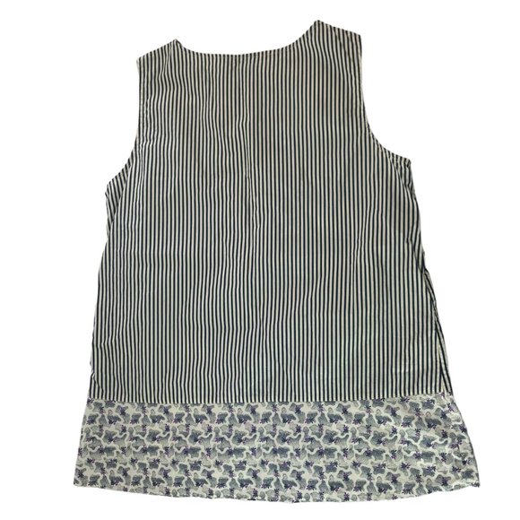 UNIQLO x SUNO.  Sleeveless Top Tank Top.  Buttons at Front. Round Neck.  Striped - Picture 11 of 15